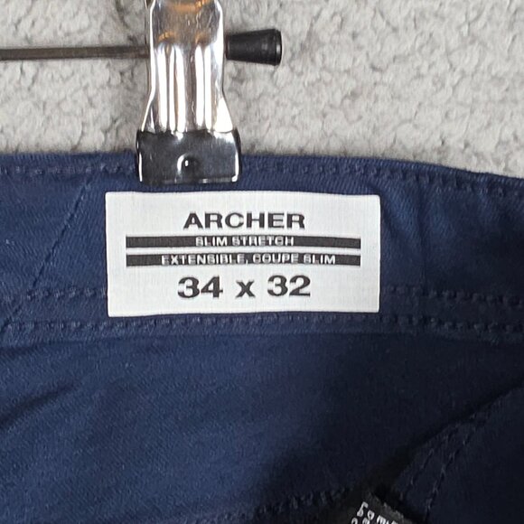 Buffalo David Bitton Pants Mens Size 34x32 Blue Cotton Archer Slim Stretch NWT - Picture 8 of 11